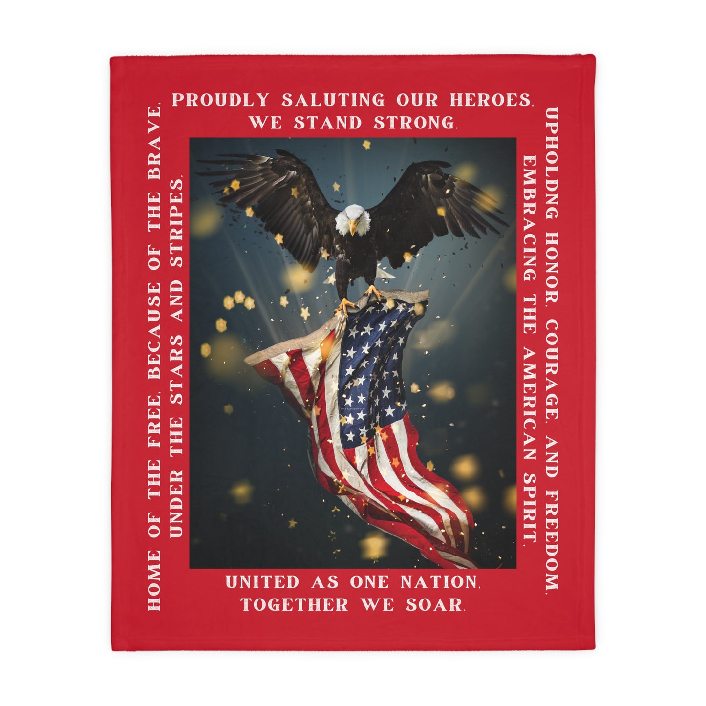 American Pride Velveteen Minky Blanket