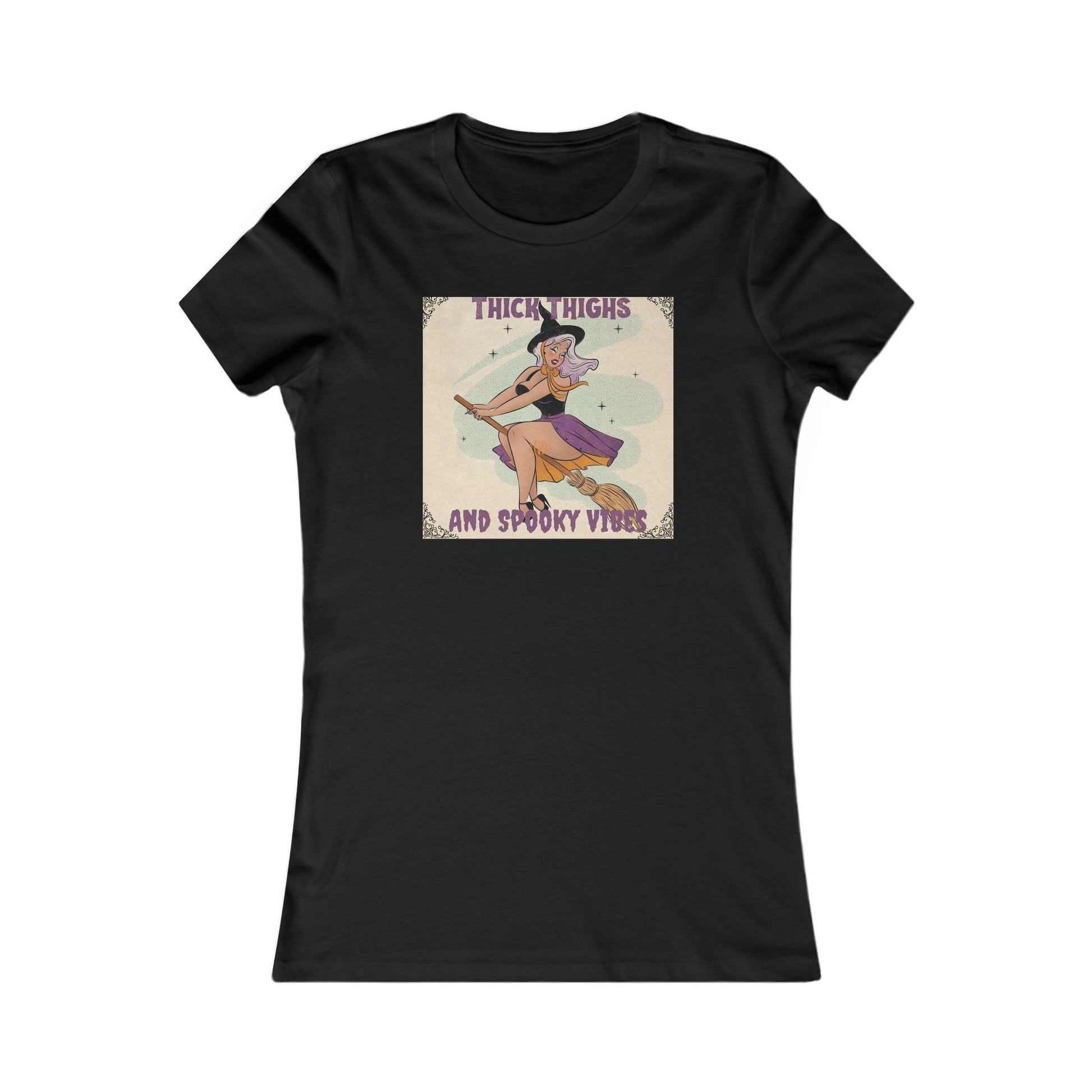 Pin Up Thick Thighs and Spooky Vibes Women's Tee - Deeg Family Design