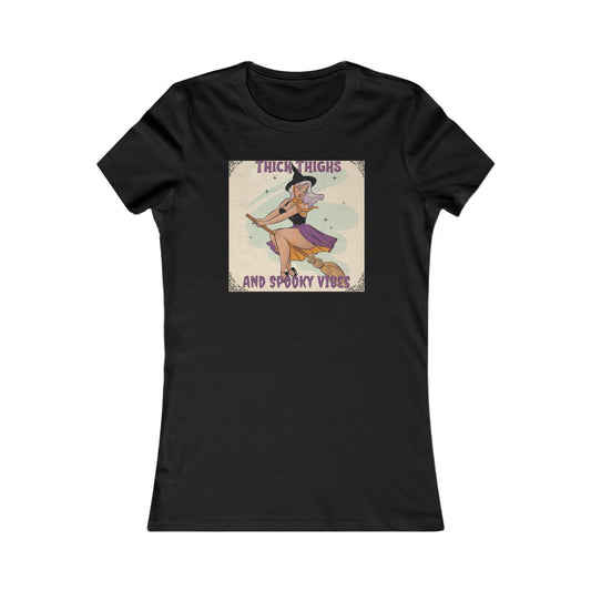 Pin Up Thick Thighs and Spooky Vibes Women's Tee - Deeg Family Design