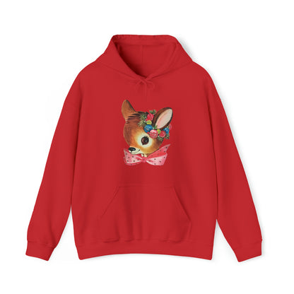 Vintage Baby Deer Adult Hoodie