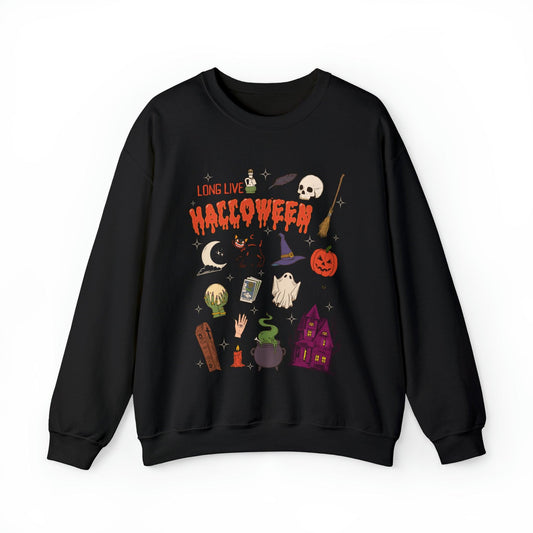 Long Live Halloween Adult Sweatshirt - Deeg Family Design