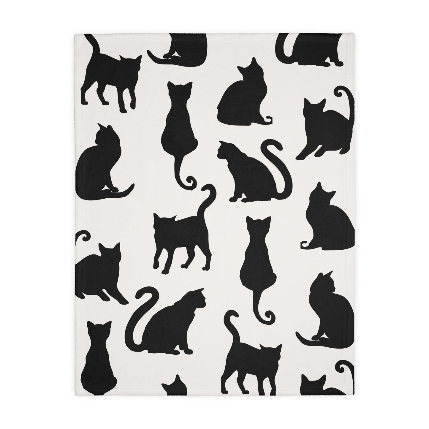 Black Cat Velveteen Minky Blanket - Deeg Family Design