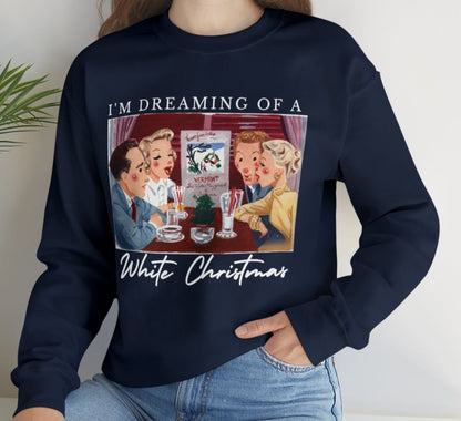 Vintage White Christmas Adult Sweatshirt