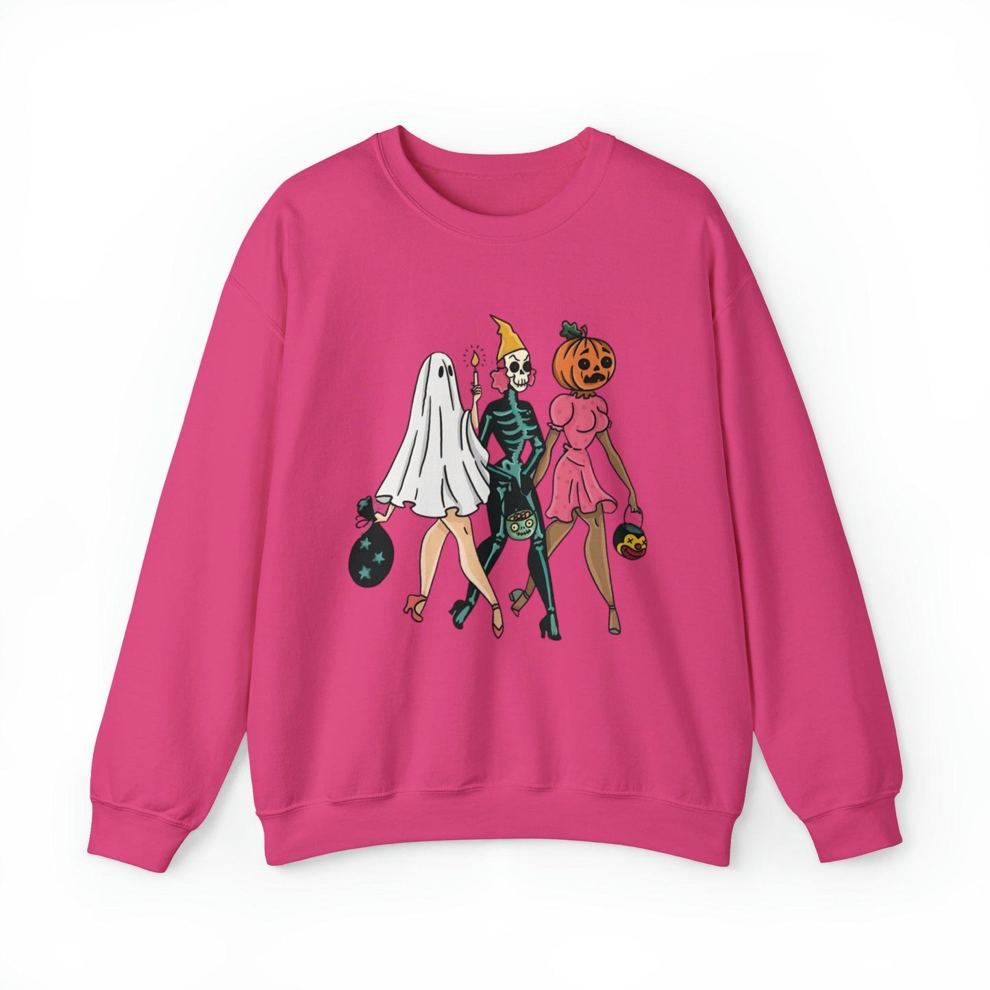 Pin Up Halloween Trio Adult Sweatshirt - Deeg Family Design