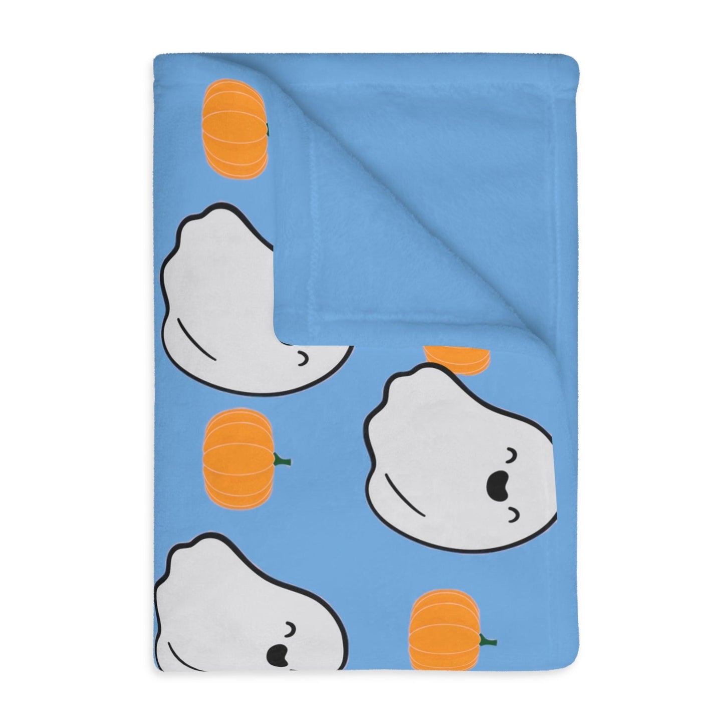 Blue Ghosts Velveteen Minky Blanket - Deeg Family Design