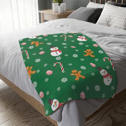 Christmas Vibes Velveteen Minky Blanket