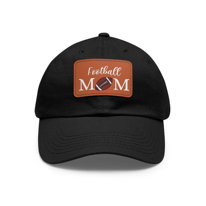 Football Mom Hat with Leather Patch