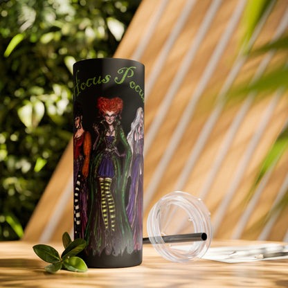 Hocus Pocus Skinny Tumbler with Straw, 20oz - Deeg Family Design