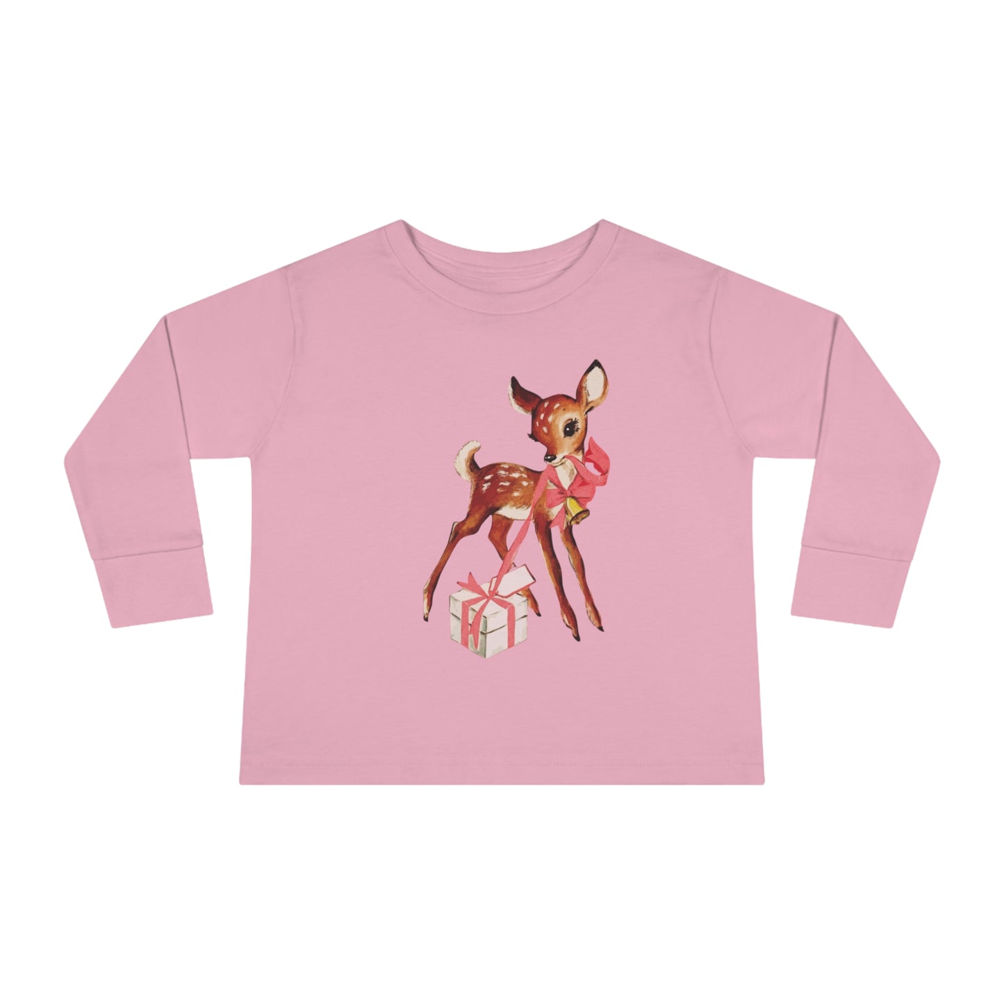 Vintage Deer Opening Package Toddler Long Sleeve Tee