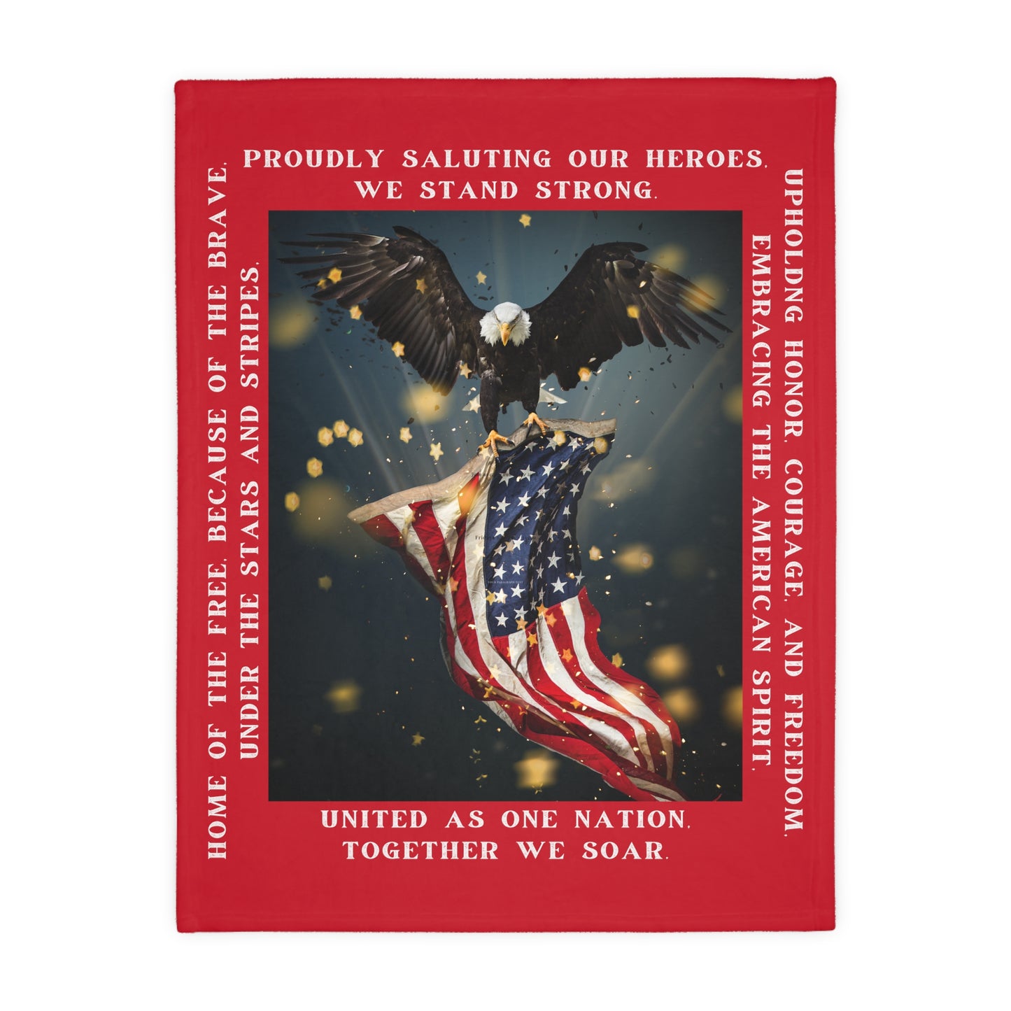 American Pride Velveteen Minky Blanket