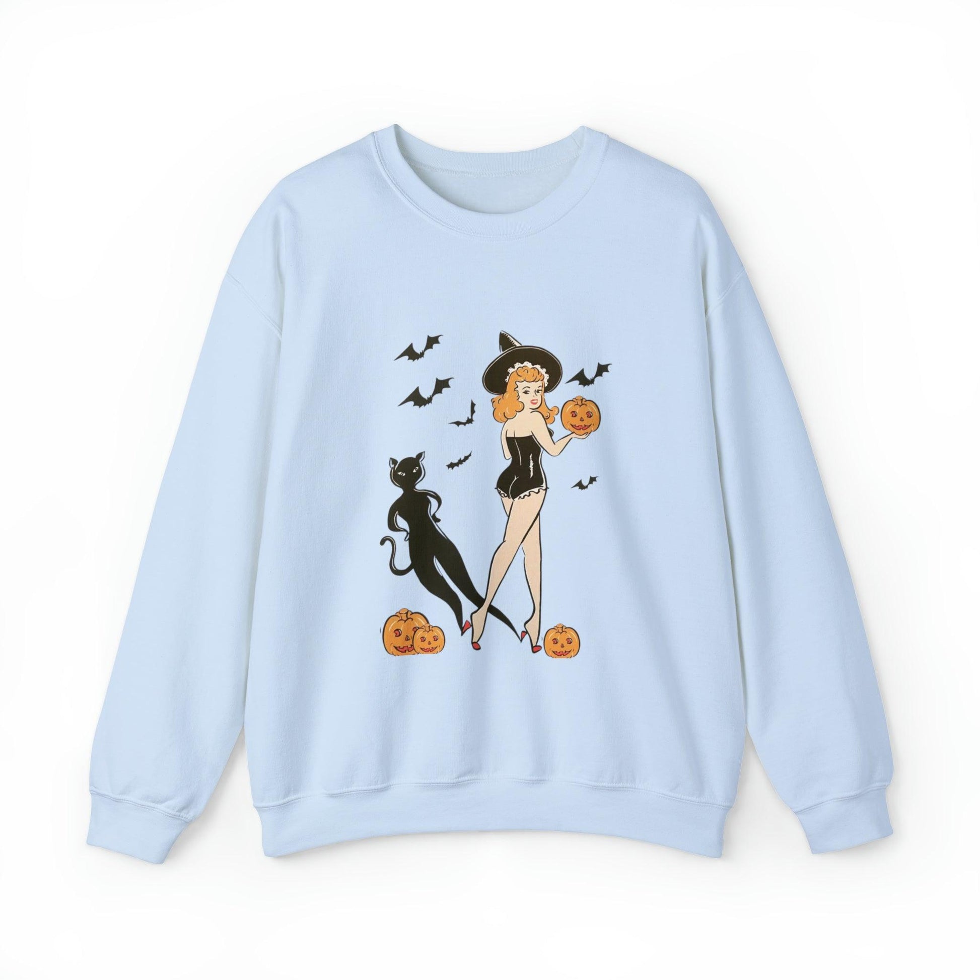 Pin Up Cat Shadow Adult Sweatshirt - Deeg Family Design