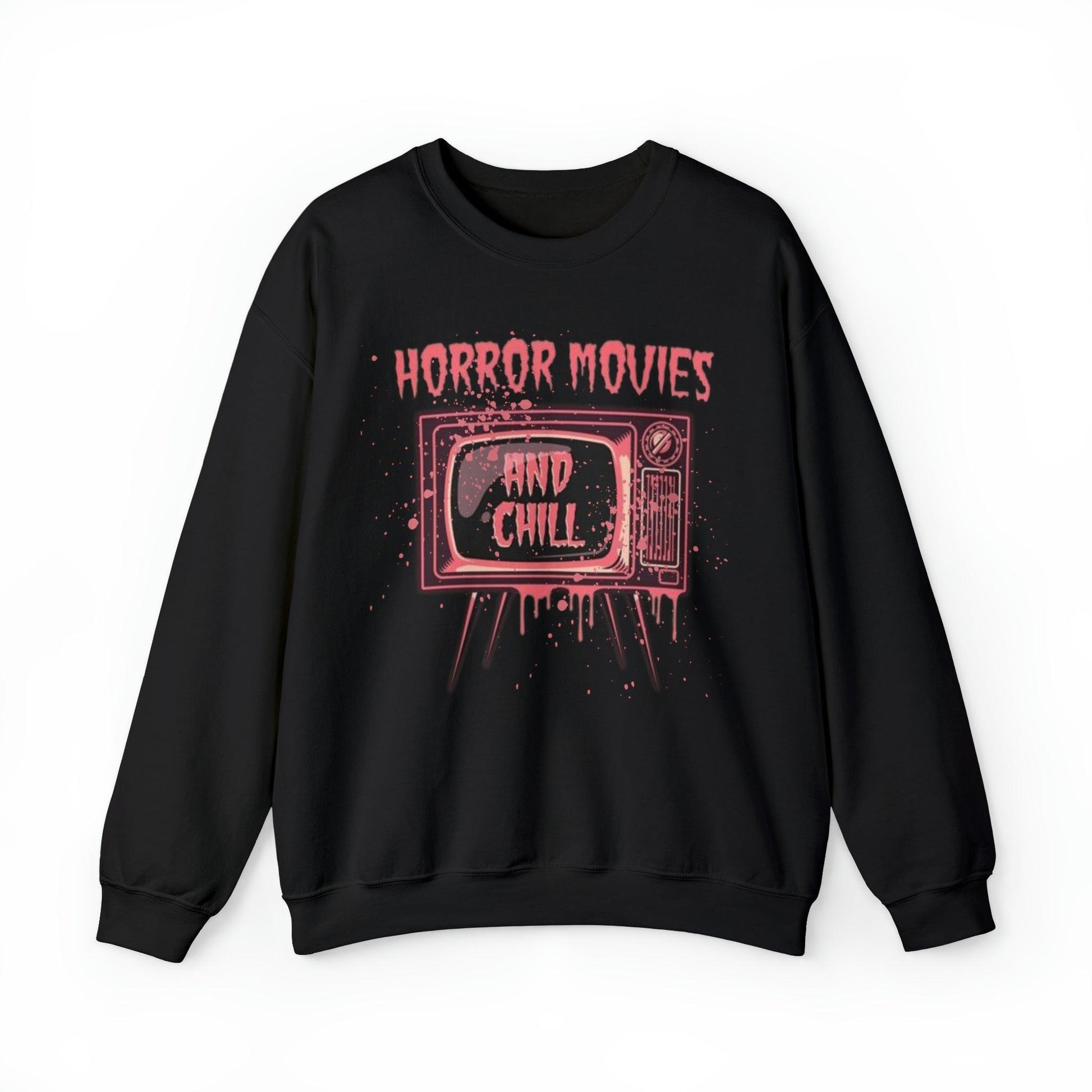 Horror Movies and Chill Adult Sweatshirt - Deeg Family Design