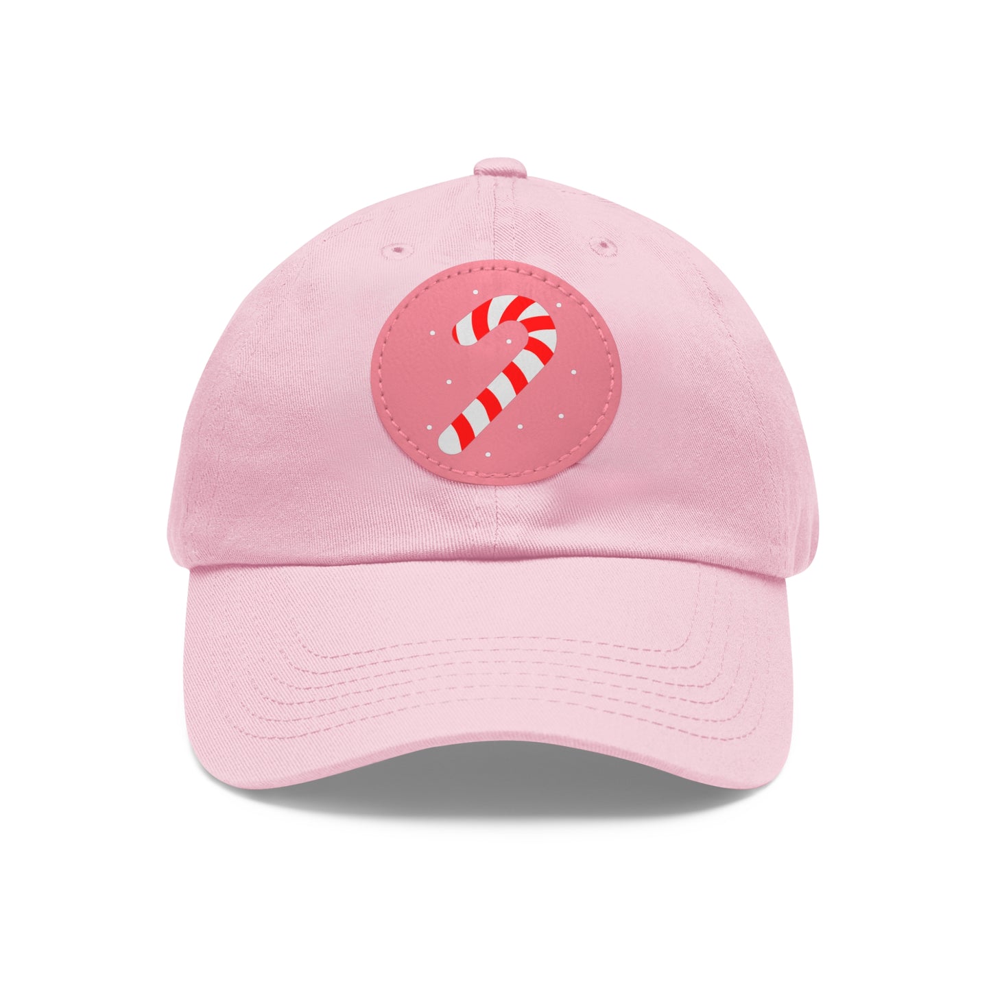 Candy Cane Hat with Leather Patch