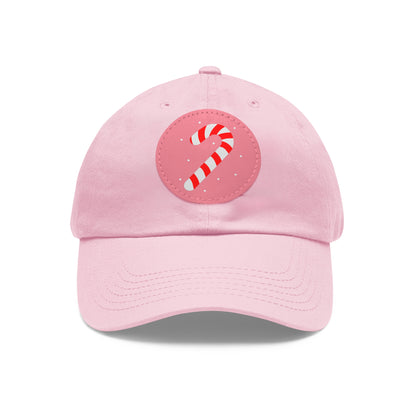 Candy Cane Hat with Leather Patch