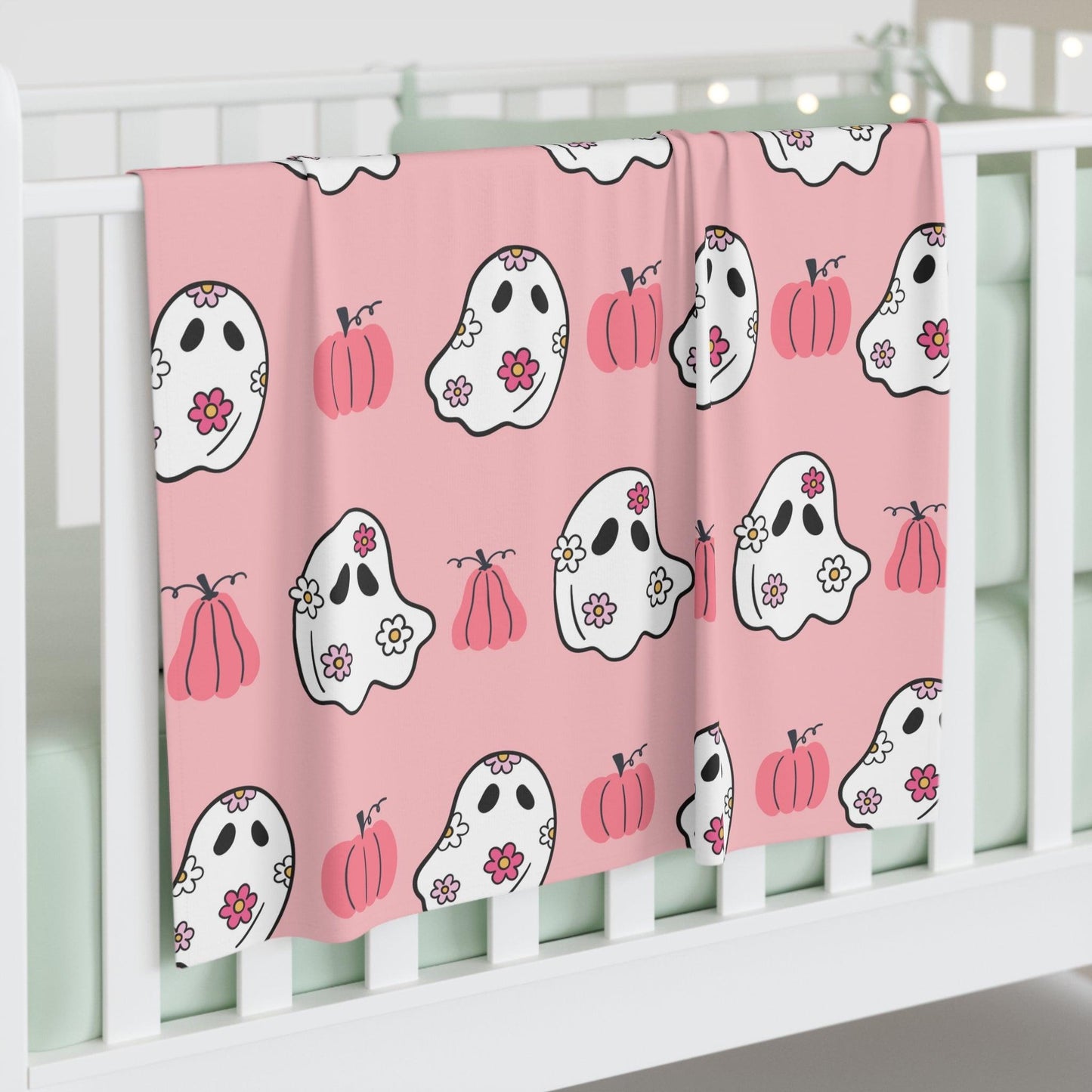 Pink Ghost Baby Swaddle Blanket - Deeg Family Design