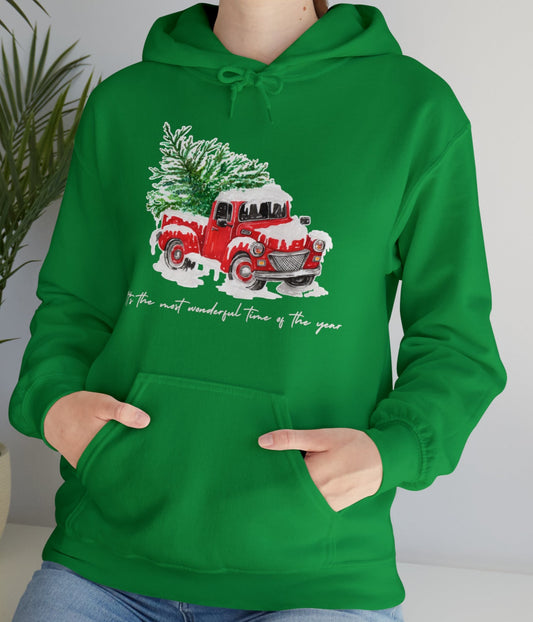 Christmas Truck Adult Hoodie