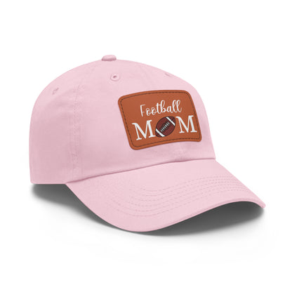 Football Mom Hat with Leather Patch