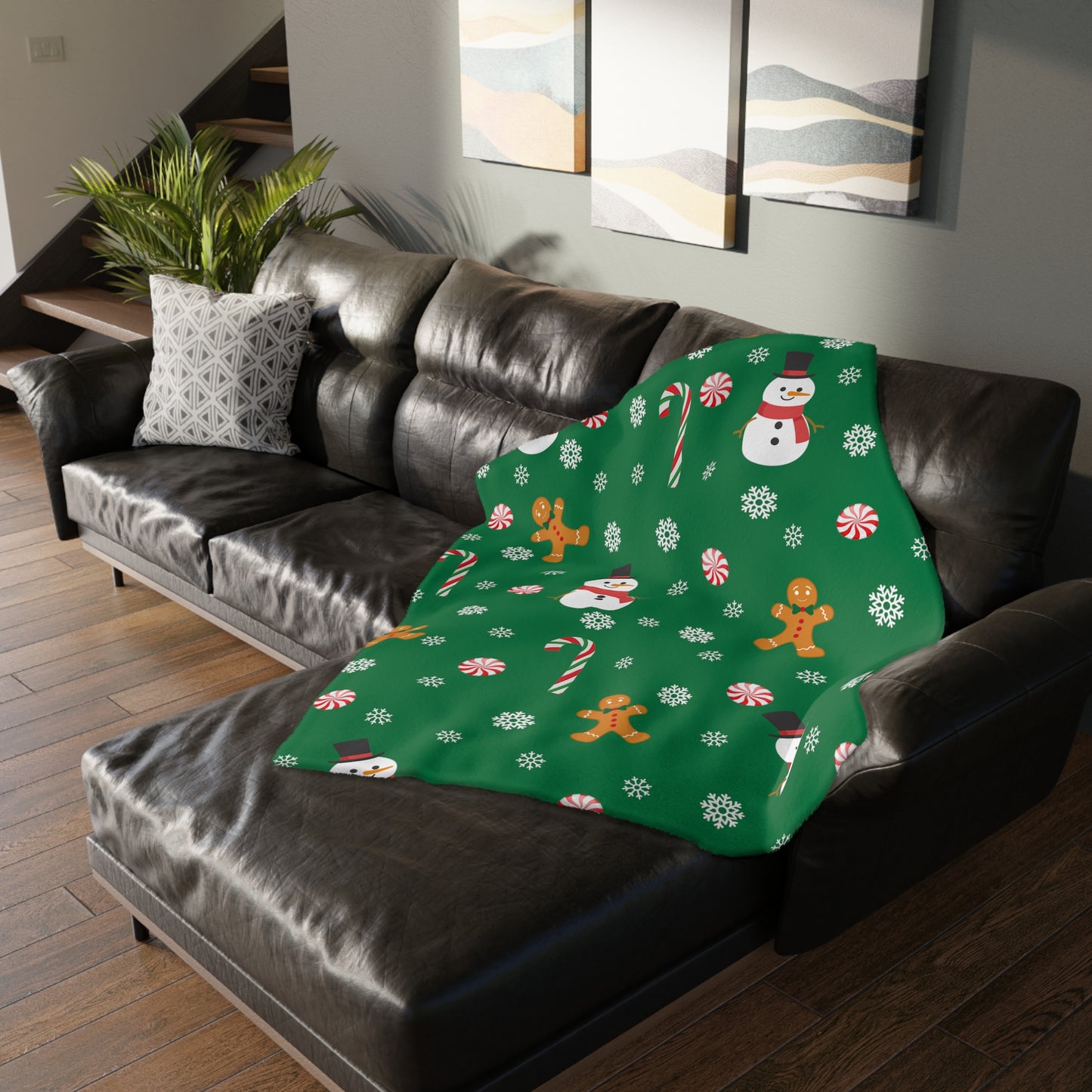 Christmas Vibes Velveteen Minky Blanket