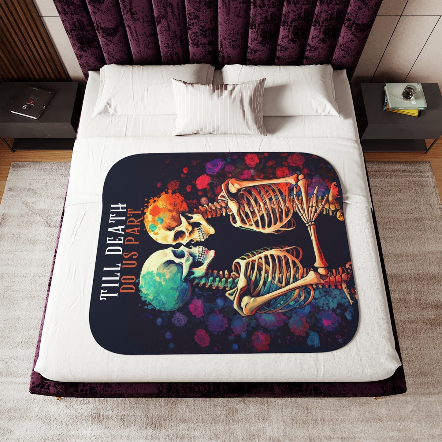 Till Death Do Us Part Skeleton Sherpa Blanket