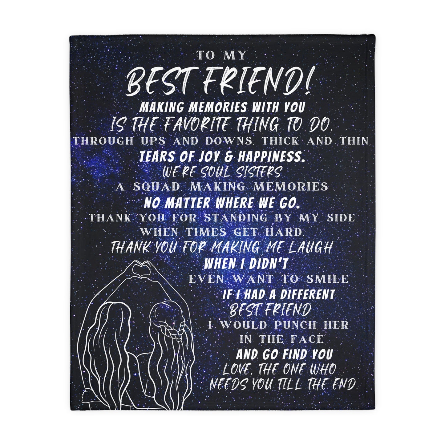 Best Friend Velveteen Minky Blanket