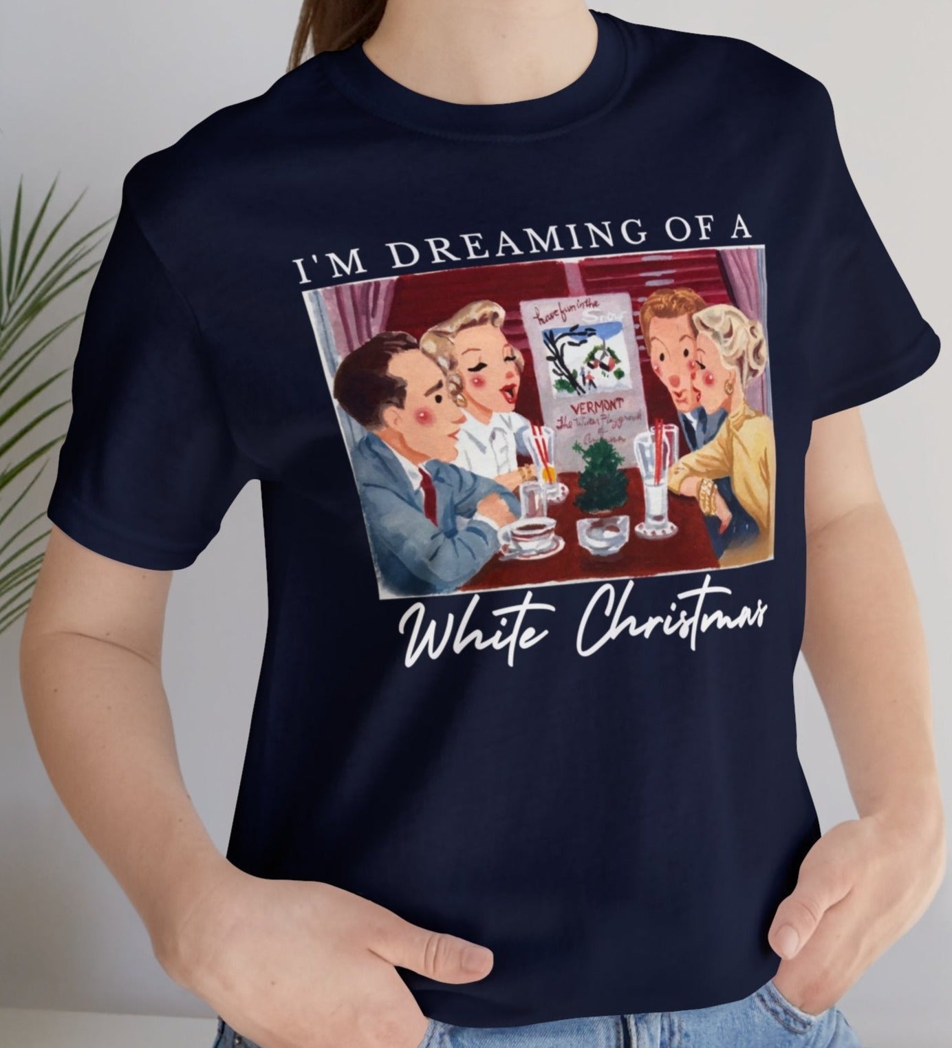 Vintage White Christmas Adult Tee