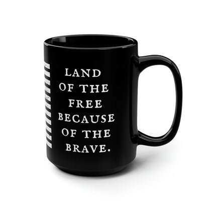 Veterans Day Black Mug, 15oz