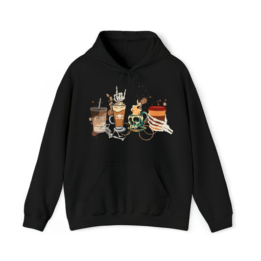 Skeleton Coffee Adult Hoodie - Deeg Family Design