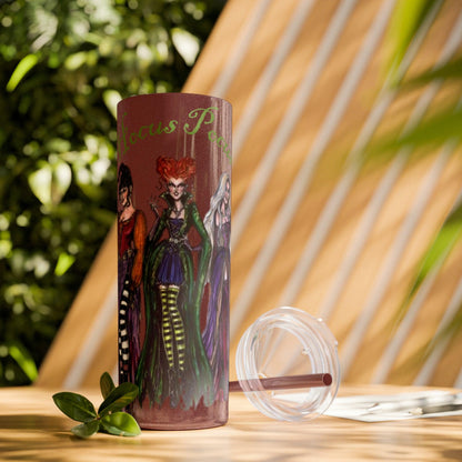 Hocus Pocus Skinny Tumbler with Straw, 20oz - Deeg Family Design