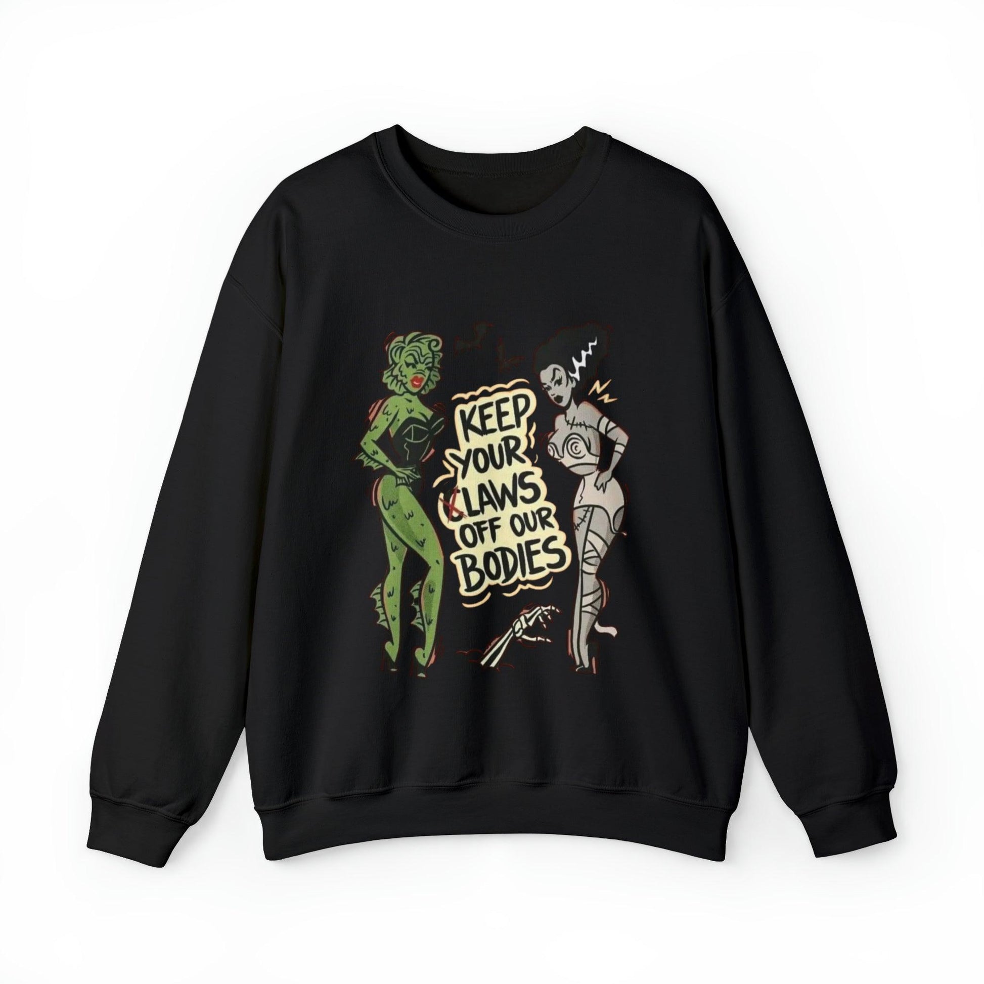 Pin Up Claws Off Adult Sweatshirt - Deeg Family Design