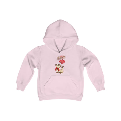 Vintage Christmas Kitty Youth Hoodie