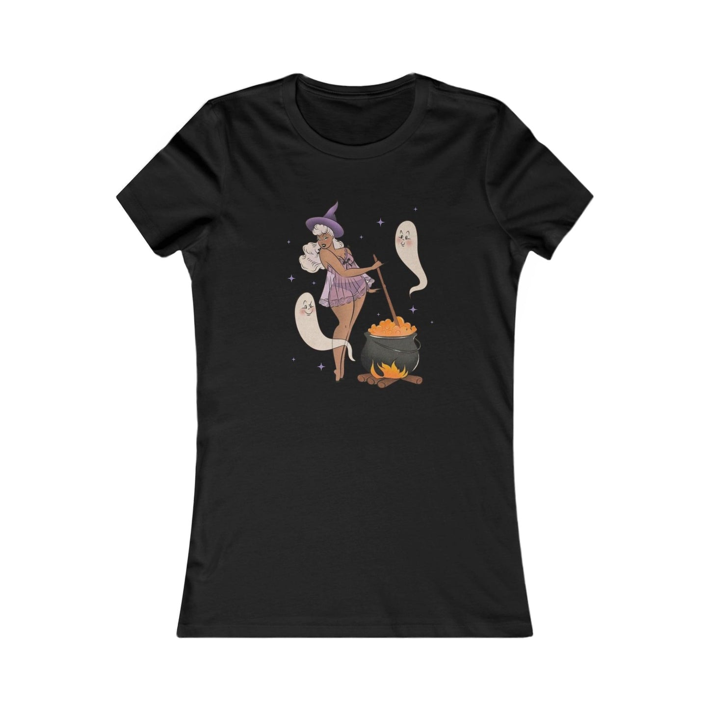 Pin Up Witch Women's Tee - Deeg Family Design