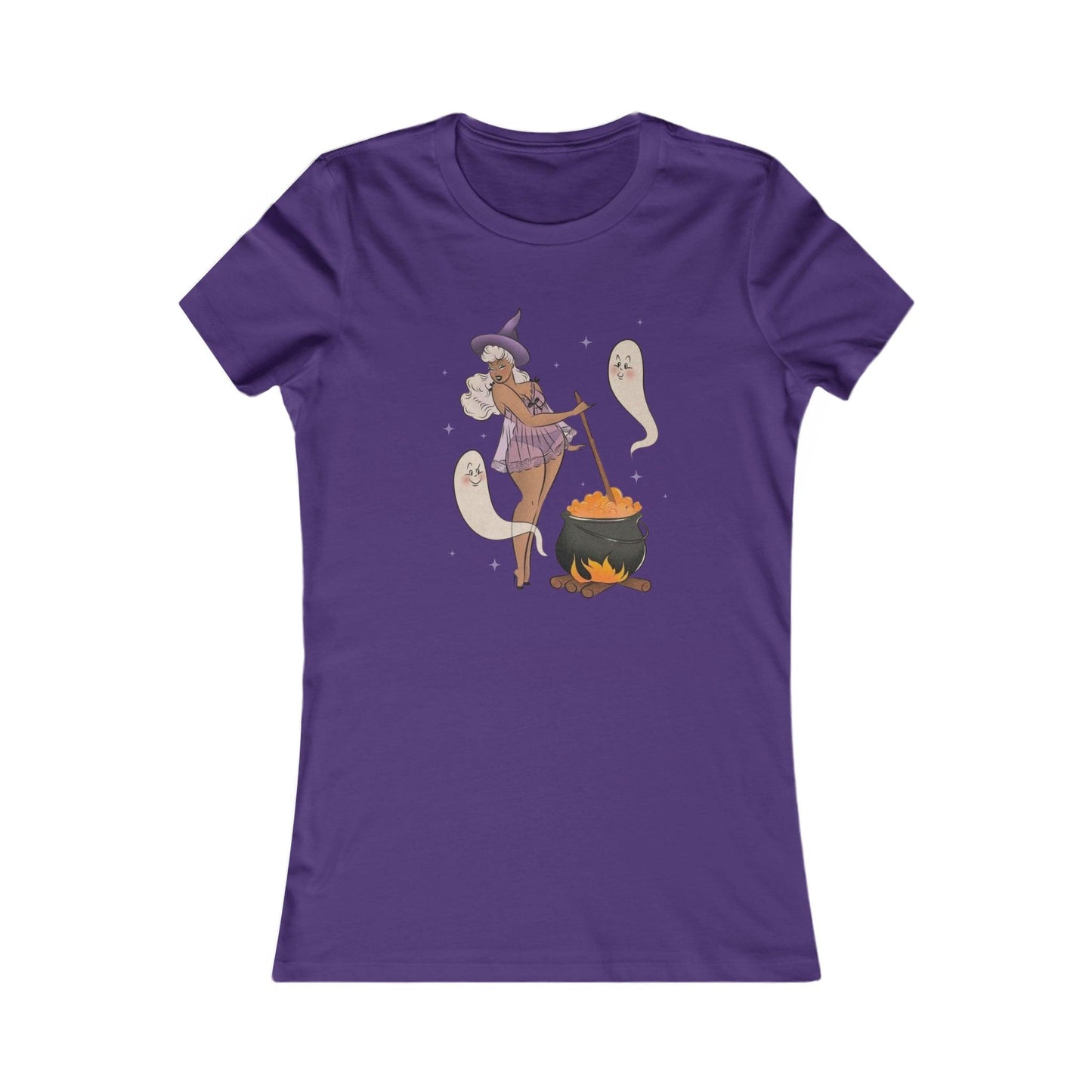 Pin Up Witch Women's Tee - Deeg Family Design