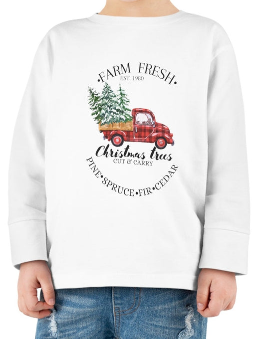 Christmas Tree Farm Toddler Long Sleeve Tee