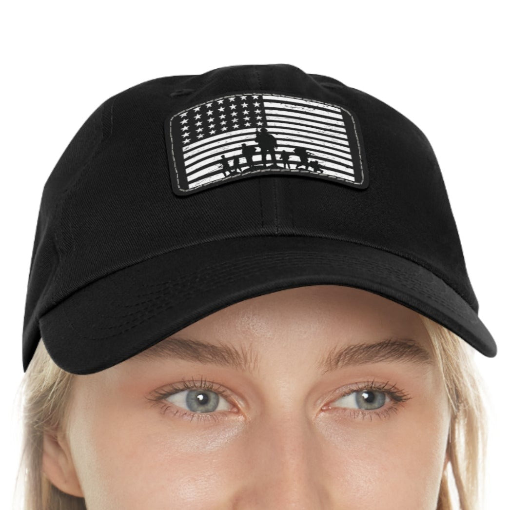 Veterans Day Dad Hat with Leather Patch