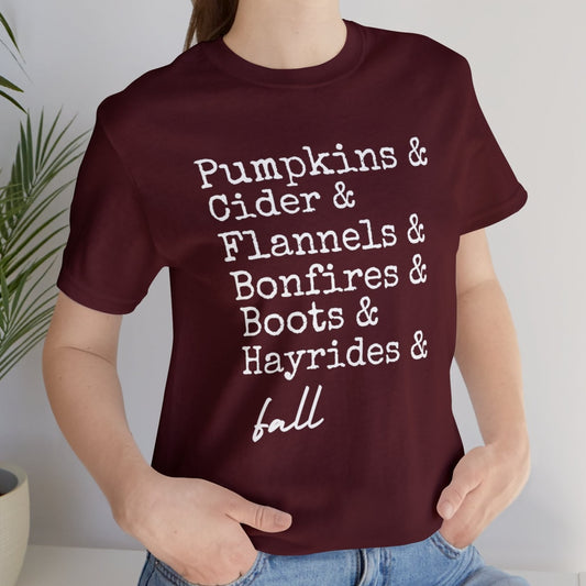 Fall Favorites Things Adult Tee