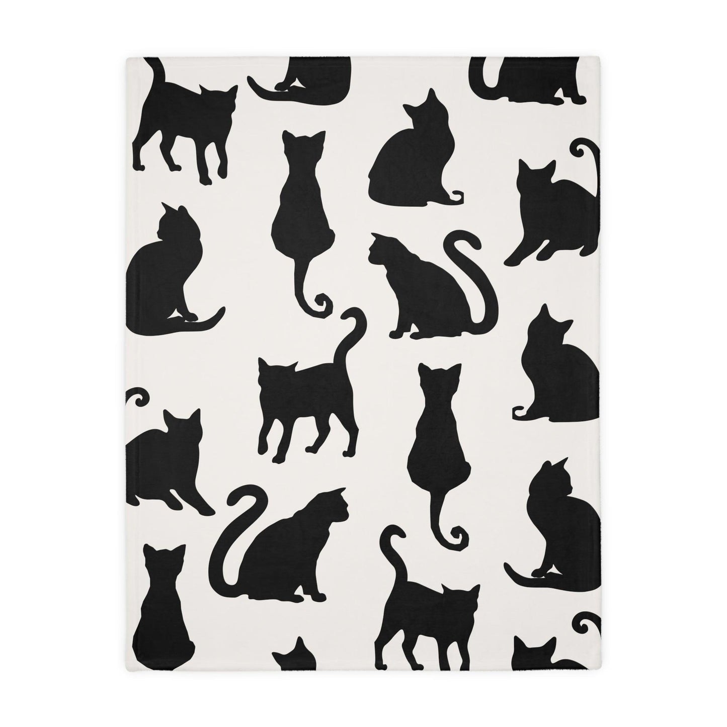 Black Cat Velveteen Minky Blanket - Deeg Family Design