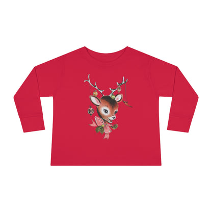 Vintage Deer with Antlers Toddler Long Sleeve Tee