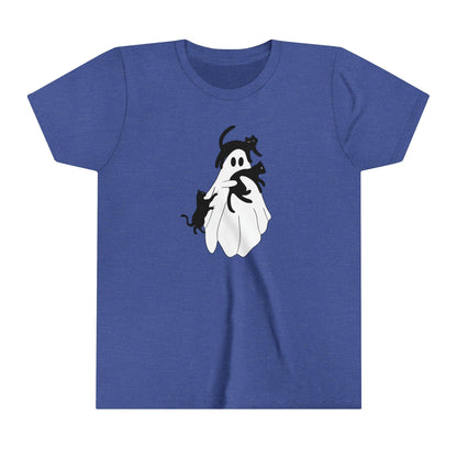 Ghost with Cats Youth Tee - Deeg Family Design