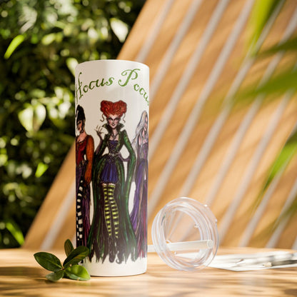 Hocus Pocus Skinny Tumbler with Straw, 20oz - Deeg Family Design