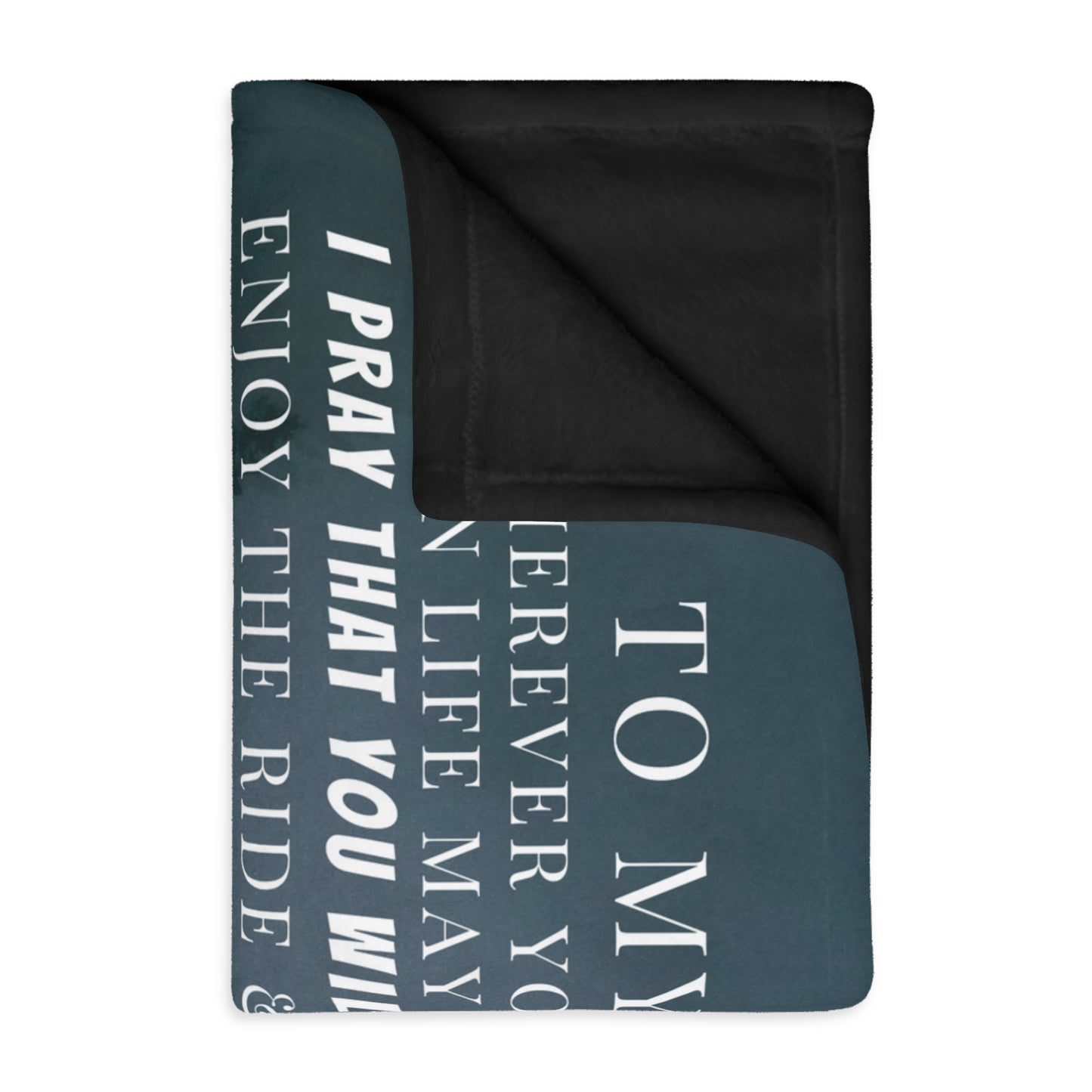 To My Son, Love Mom Velveteen Minky Blanket