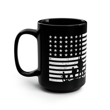 Veterans Day Black Mug, 15oz