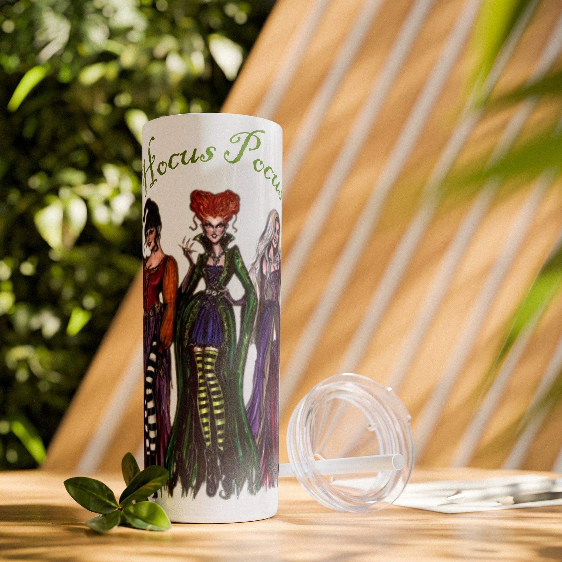 Hocus Pocus Skinny Tumbler with Straw, 20oz - Deeg Family Design