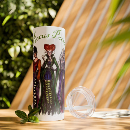 Hocus Pocus Skinny Tumbler with Straw, 20oz - Deeg Family Design