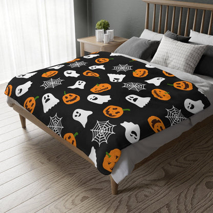 Cute Halloween Velveteen Minky Blanket - Deeg Family Design