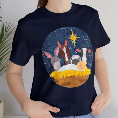 Animal Nativity Adult Tee