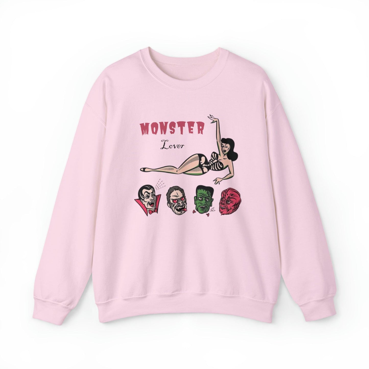 Pin Up Monster Lover Adult Sweatshirt - Deeg Family Design