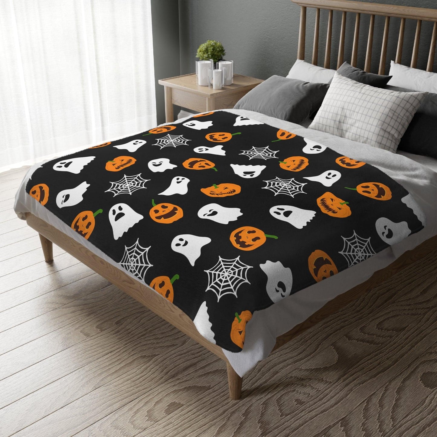 Cute Halloween Velveteen Minky Blanket - Deeg Family Design