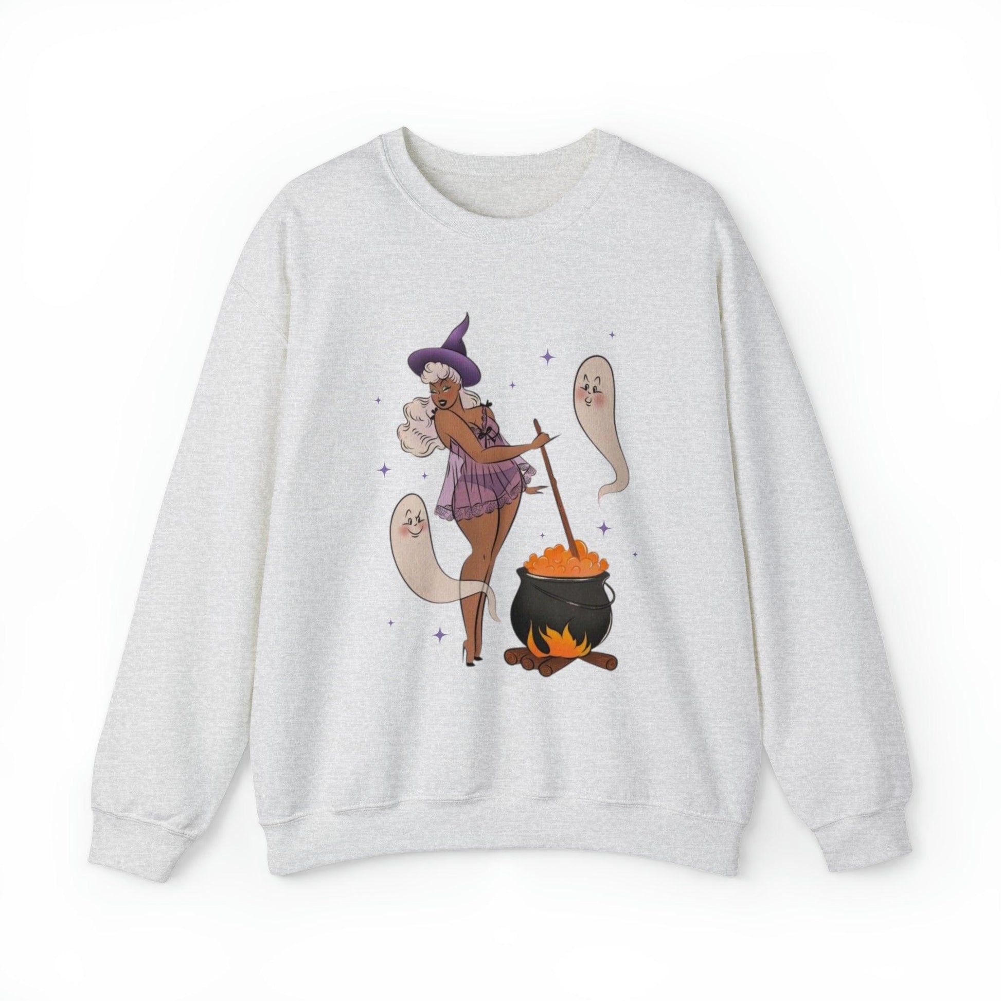 Pin Up Witch Adult Sweatshirt - Deeg Family Design