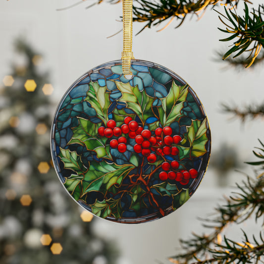 Winter Floral Acrylic Ornaments