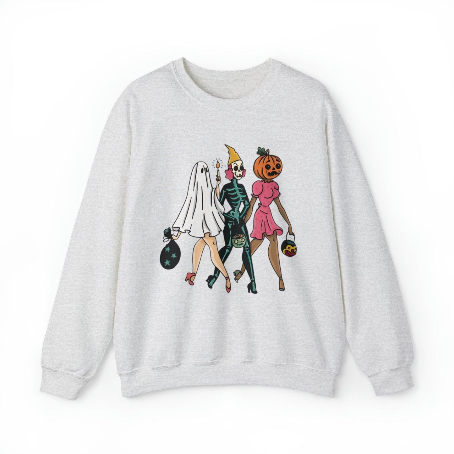 Pin Up Halloween Trio Adult Sweatshirt - Deeg Family Design